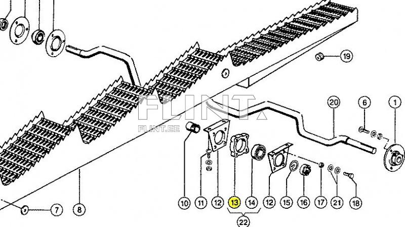 Puistaja laagripukk Claas 7347840 (79,6x99,5x15,8mm) plast