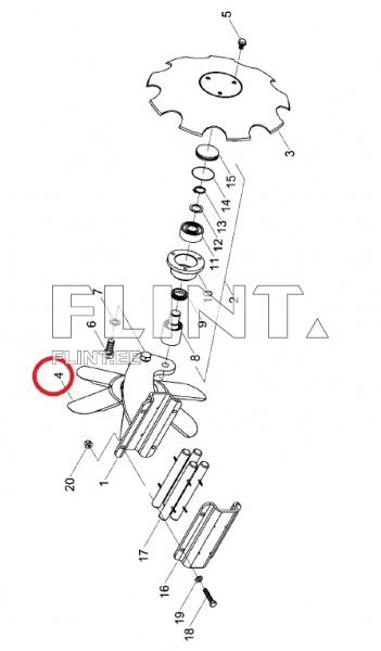 Randaali ääreketas 460x6mm  00310893 (parem) Horsch