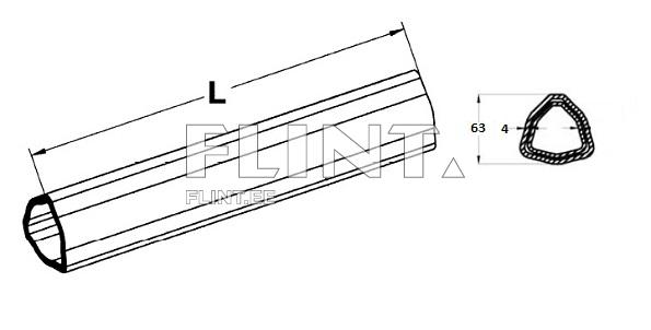 Profiiltoru kolmnurk 63x4,0mm - L-1000mm