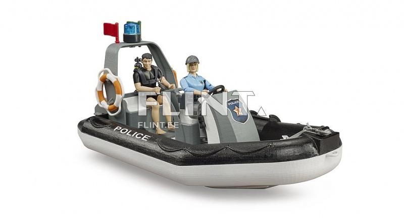 Politsei auto Dodge Ram 2500 + politseinik (78x17x15cm) + haagis paadiga Bruder