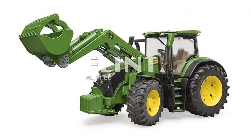 Traktor John Deere 7R 350 (42,5x17,5x23,5cm) + laadur Bruder