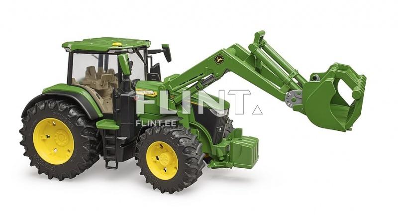 Traktor John Deere 7R 350 (42,5x17,5x23,5cm) + laadur Bruder