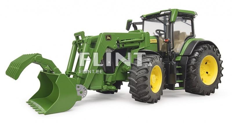 Traktor John Deere 7R 350 (42,5x17,5x23,5cm) + laadur Bruder