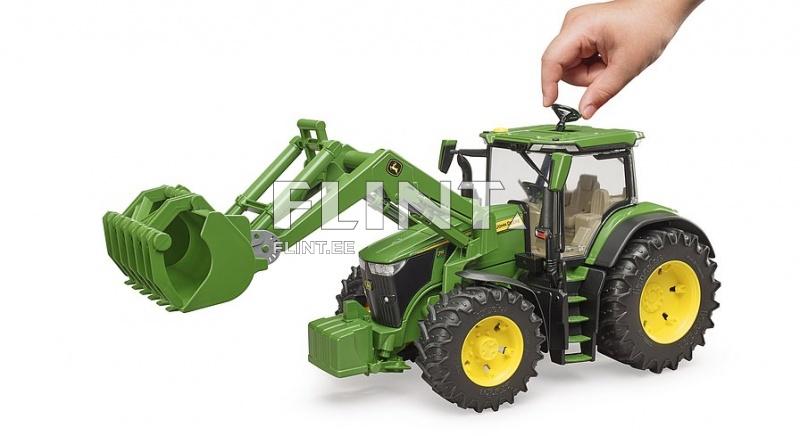 Traktor John Deere 7R 350 (42,5x17,5x23,5cm) + laadur Bruder