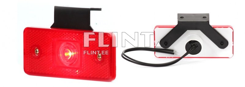 Tuli W17d punane12-24V kronsteiniga (116x46x21mm)