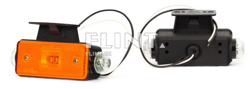 Küljetuli W22 kronsteiniga parem 12V punane+valge (116x46x21mm)