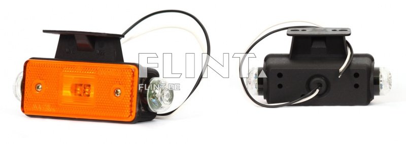 Küljetuli W22 kronsteiniga parem 24V punane+valge (116x46x44mm)