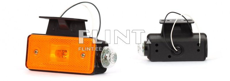 Küljetuli W22 kronsteiniga vasak 24V punane (116x46x44mm)