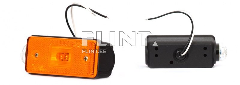 Küljetuli W22 vasak 12V valge (116x46x44 mm)