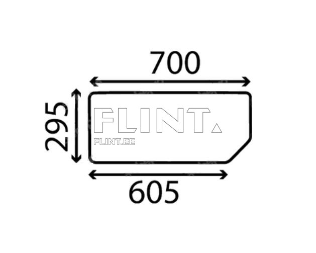 Tagaklaasi alumine osa New Holland/ Case - T5050 / T5060 / T5070 / TL100A / JX1100U (82000485)