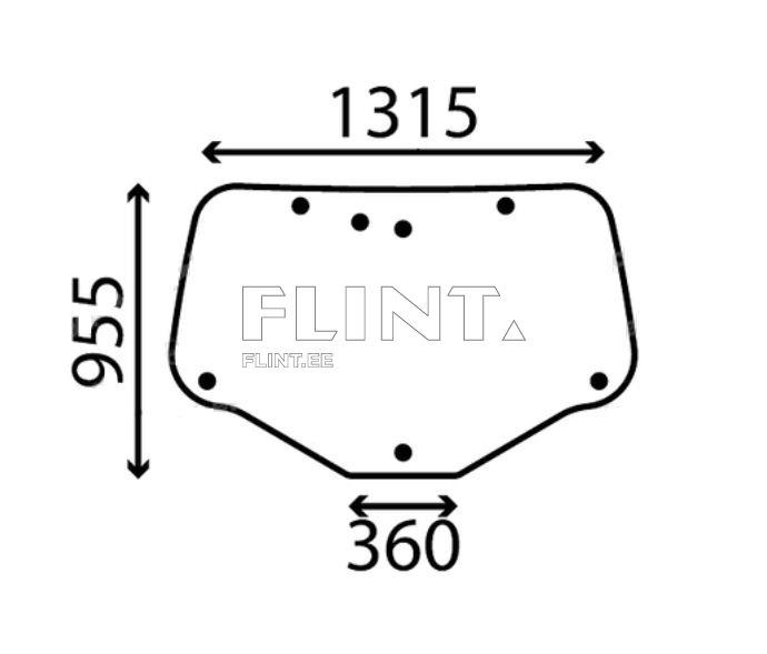 Tagaklaas New Holland - T7.260AC / T7.270AC / T6.180 (84600181)