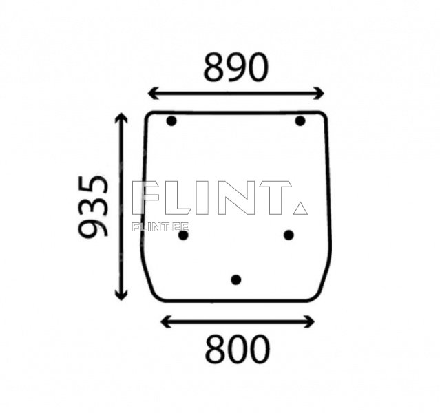 Tagaklaas New Holland - T5.95 / T5.105 / T5.115 (84600198)