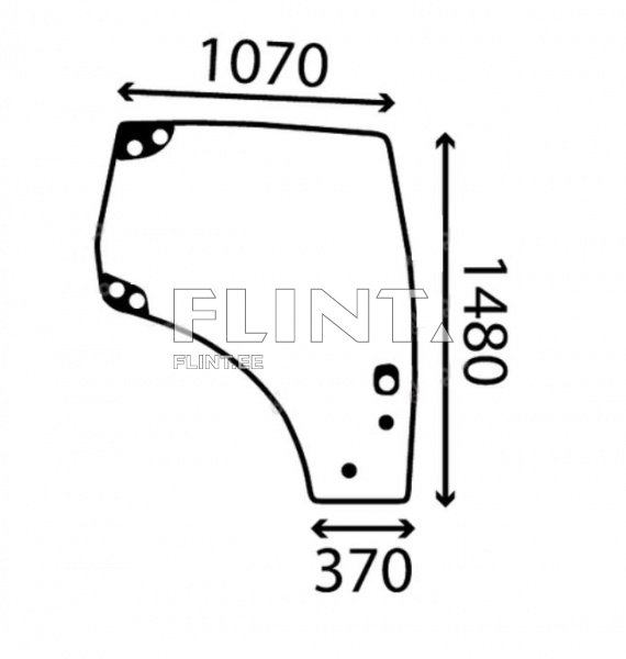 Ukseklaas - parem New Holland - TS135A / T7060 / T6.175AC / T6.180 (82027356)