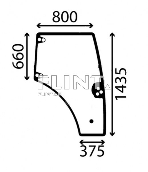 Ukseklaas - parem New Holland / Case - TD5.95 / Farmall 95A (84396432)