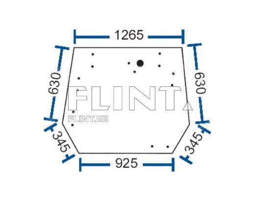 Tagaklaas Valtra 6550HI / 6350HI / T170 (31553300)