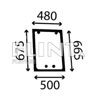 Küljeklaas - vasak Valtra N101 / N141LS (37253000)