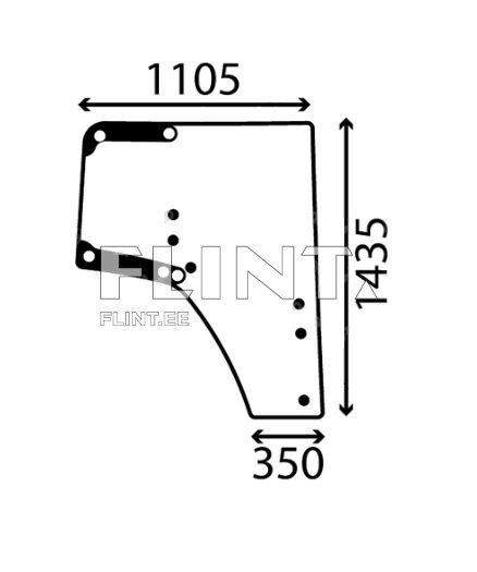 Ukseklaas - parem John Deere 7530PR / 6930 (L174377)