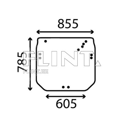 Tagaklaas John Deere 5820 (R206835N)