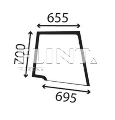 Ukse ülemine klaas - parem Case JX95 (5092898)