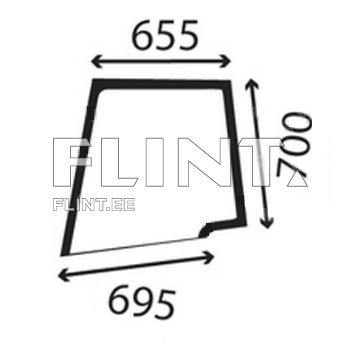 Ukse ülemine klaas - vasak Case JX95 (5089550)