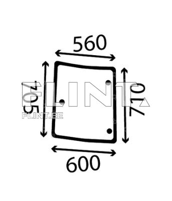 Küljeklaas - vasak Case JX95 (5089600)