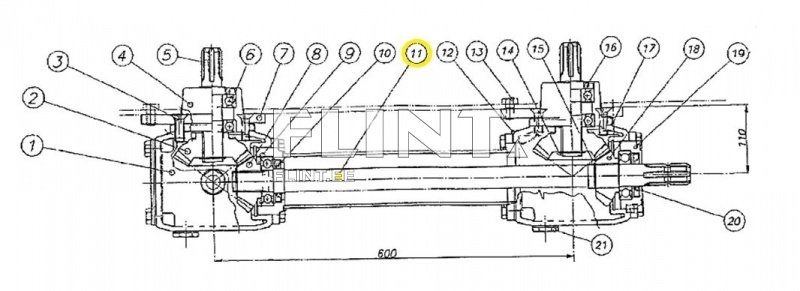 Reduktori võll 13169 (PTU-14D)