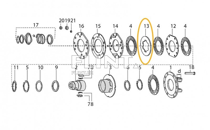 Friktsioonsiduri plaat 153,5x88,3x6mm Walterscheid 1600257, 600257, 56.34.07