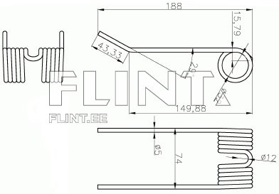 Koguri pii New Holland 87394243 (189x74x5; ava 32mm)