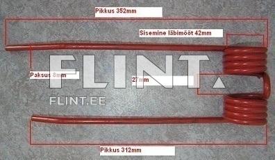 Soome kaaruti pii 2101-875 (352/312x108x8; ava 42mm) V