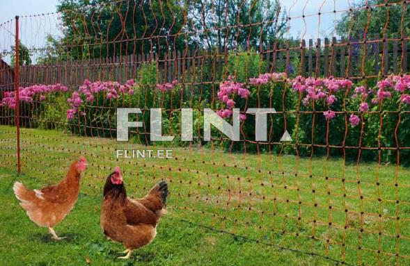 Karjuse võrk 112cm X 50m + 14posti