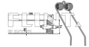 Koguri pii Claas 8214211 (190x75x5; ava 30mm)