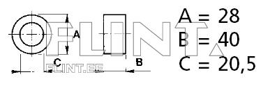 Puks Taarup 39x28 M20 (40881100)