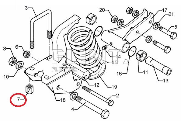U-klambri mutter M16 (3030954) Lemken Rubin