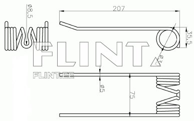 Koguri pii Claas 807297.1 (206x75x5; ava 30mm)