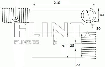 Koguri pii John Deere 212.1833.00 (210x70x5; ava 30mm)