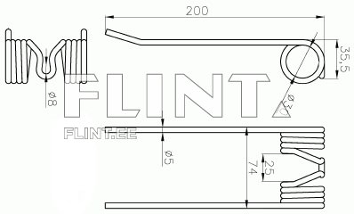 Koguri pii Claas 8214211 (200x74x5; ava 30mm)