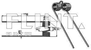 Koguri pii Claas 822138 (190x75x5; ava 30mm)