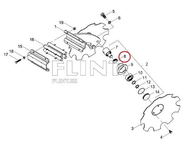 Tihendi kmpl.  00270365 (Ø 30 - CL 5210 NBR 1) 2tk=1kmpl Horsch