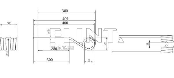 Kaaruti pii Pöttinger 436150 (405x105x10; ava 52mm)