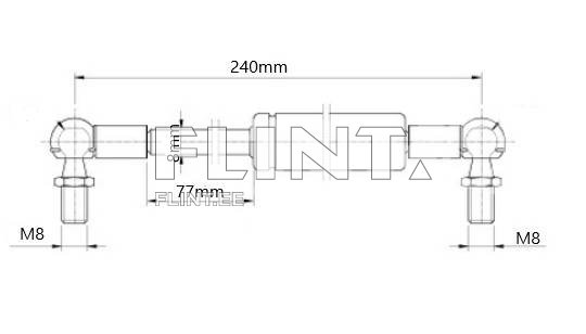 Tagaklaasi amort Case/ New Holland 3399042R1