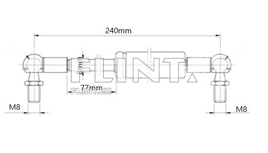 Tagaklaasi amort Case/ New Holland 3399042R1