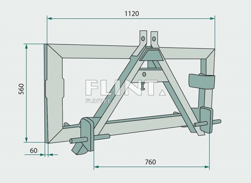Adapter 3P-EURO (tõstevõime 1000kg)