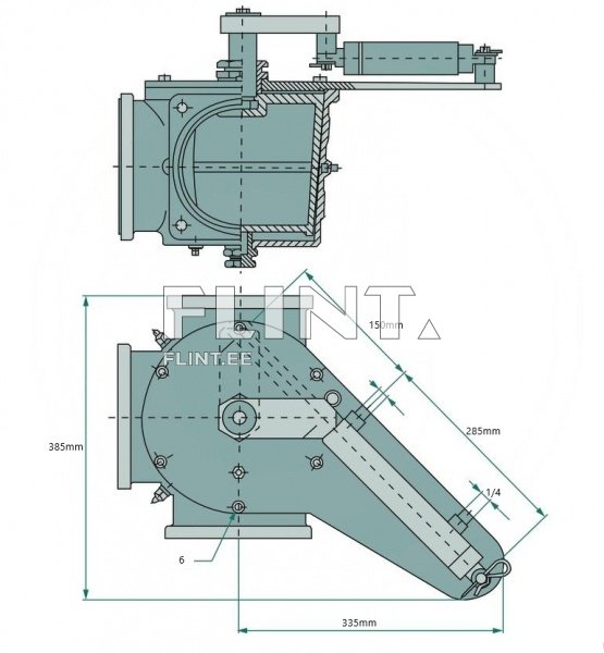 Siiber 3-avaga 6" + hüdrosilinder