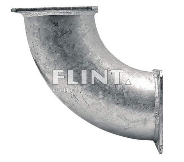 Põlv 90° 8" (180x180mm) 6,3mm toru