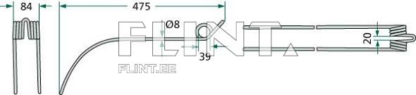 Kaaruti pii Claas 9020830, PZ304 (475x84x8; ava 39mm)