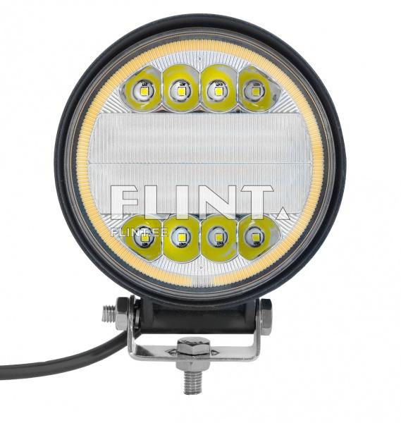 Töötuli LED 30W; 2900 lm; (combo beam, ümar, kollane angel eye)