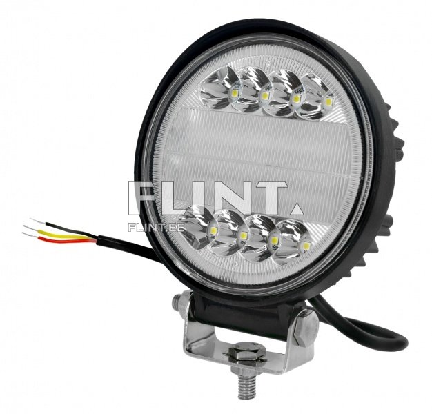 Töötuli LED 30W; 2900lm; (combo beam, ümar, sinine angel eye)