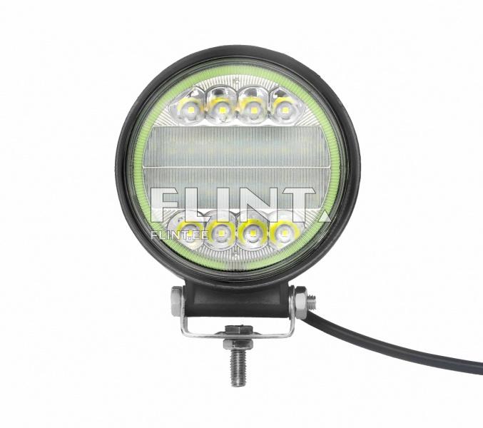 Töötuli LED 30W; 2900lm; (combo beam, ümar, roheline angel eye)