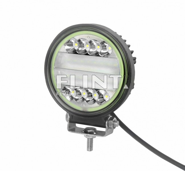 Töötuli LED 30W; 2900lm; (combo beam, ümar, roheline angel eye)