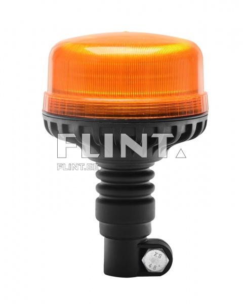 Oranž latern on ümmargune, millel on sooneline pealisosa ja must alus. Latern on varustatud kinnitussüsteemiga, mis võimaldab selle paigaldamist.